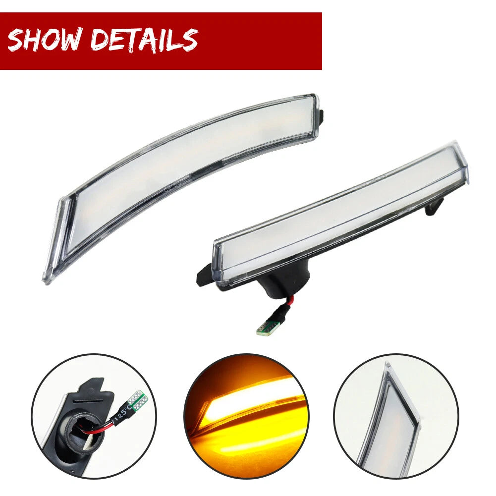 2X Clear Lens Front Side Marker Lights for Pontiac Solstice & Saturn Sky
