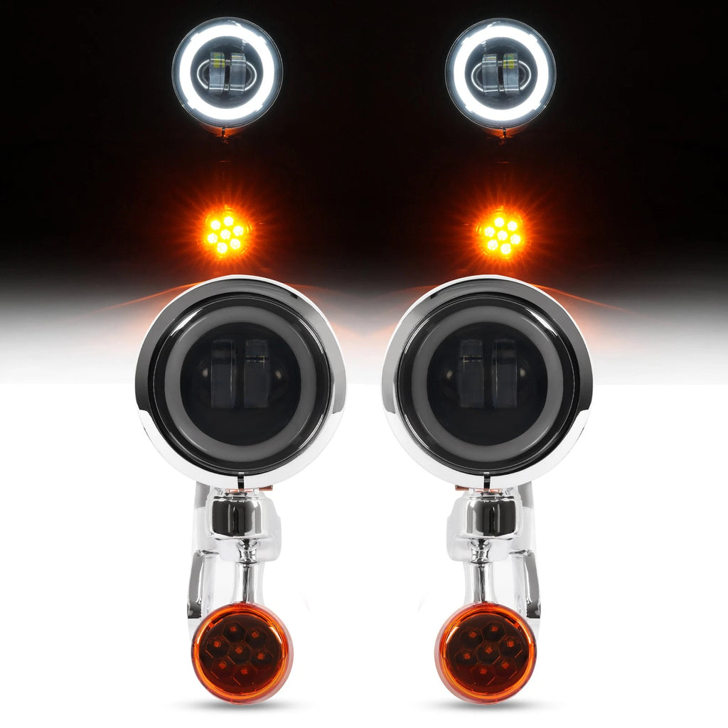 LED Spot Fog Light Turn Signal for Harley Electra Road Glide (1997–Present)