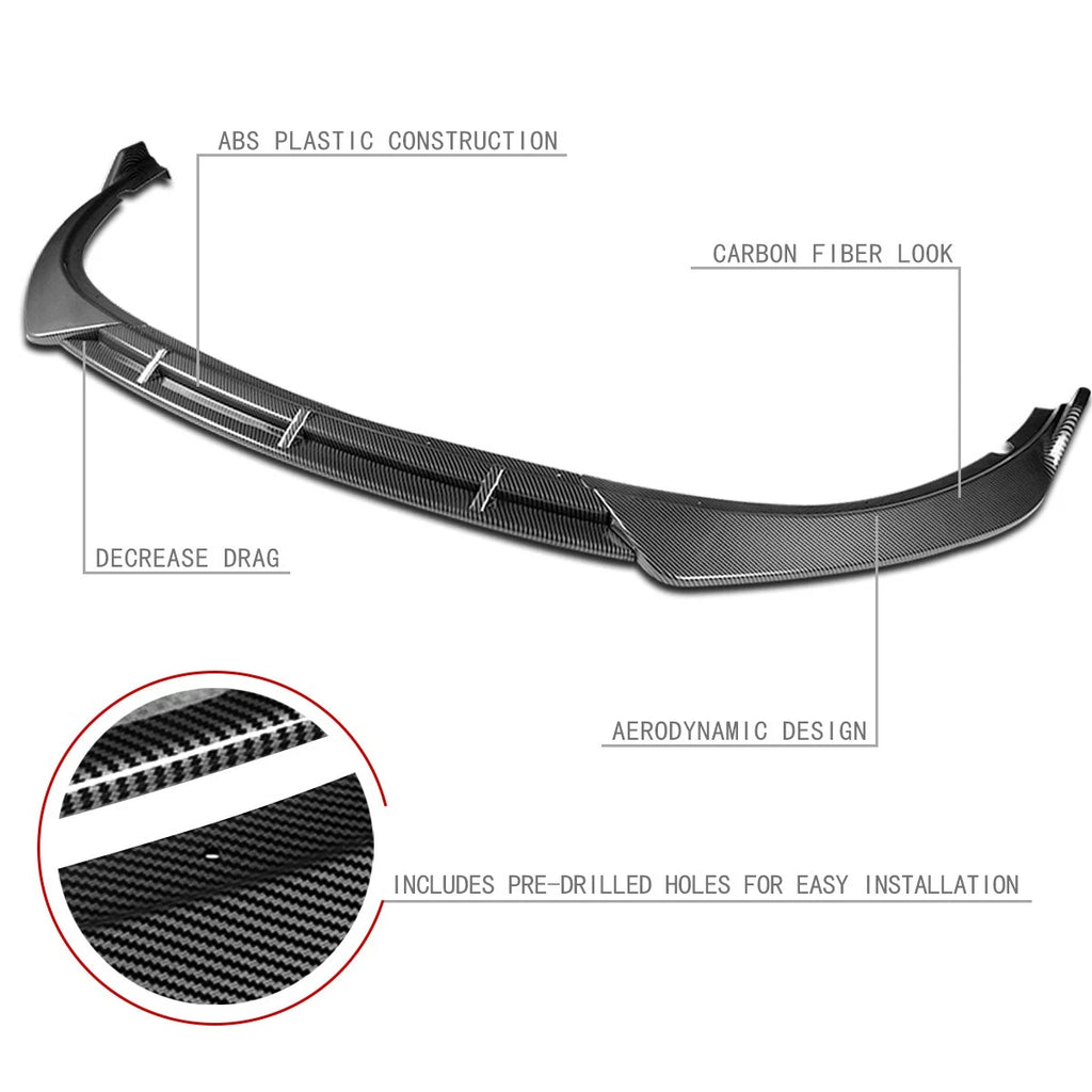 Front Bumper Lip Under Panel Diffuser for Kia Optima (2016–2018) Matte Black