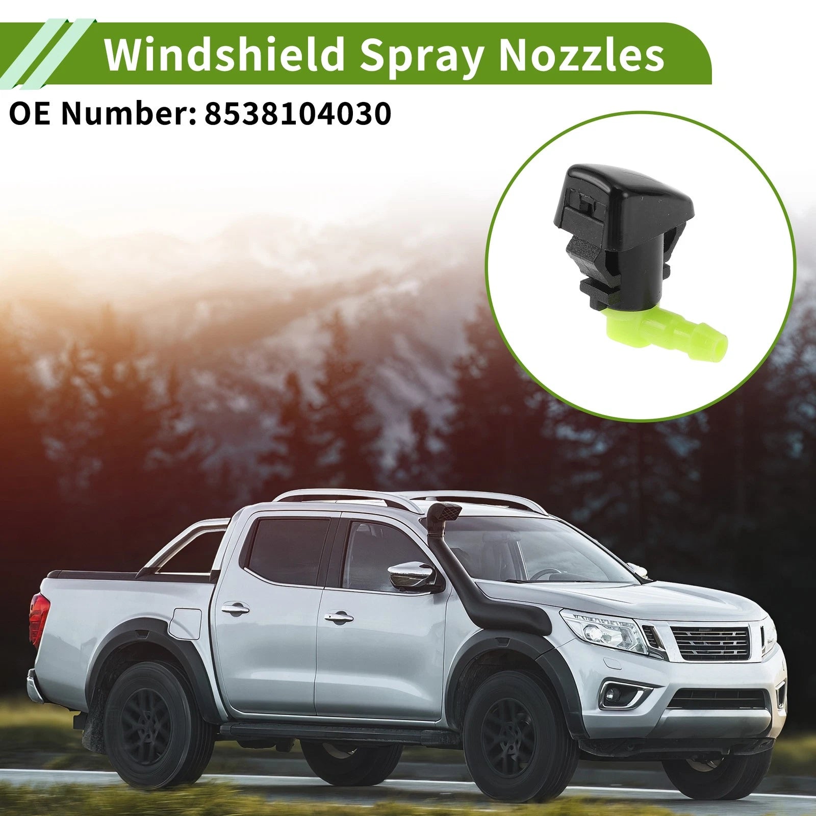 Windshield Washer Nozzle with Hose Connector for Toyota (No. 8538104030)