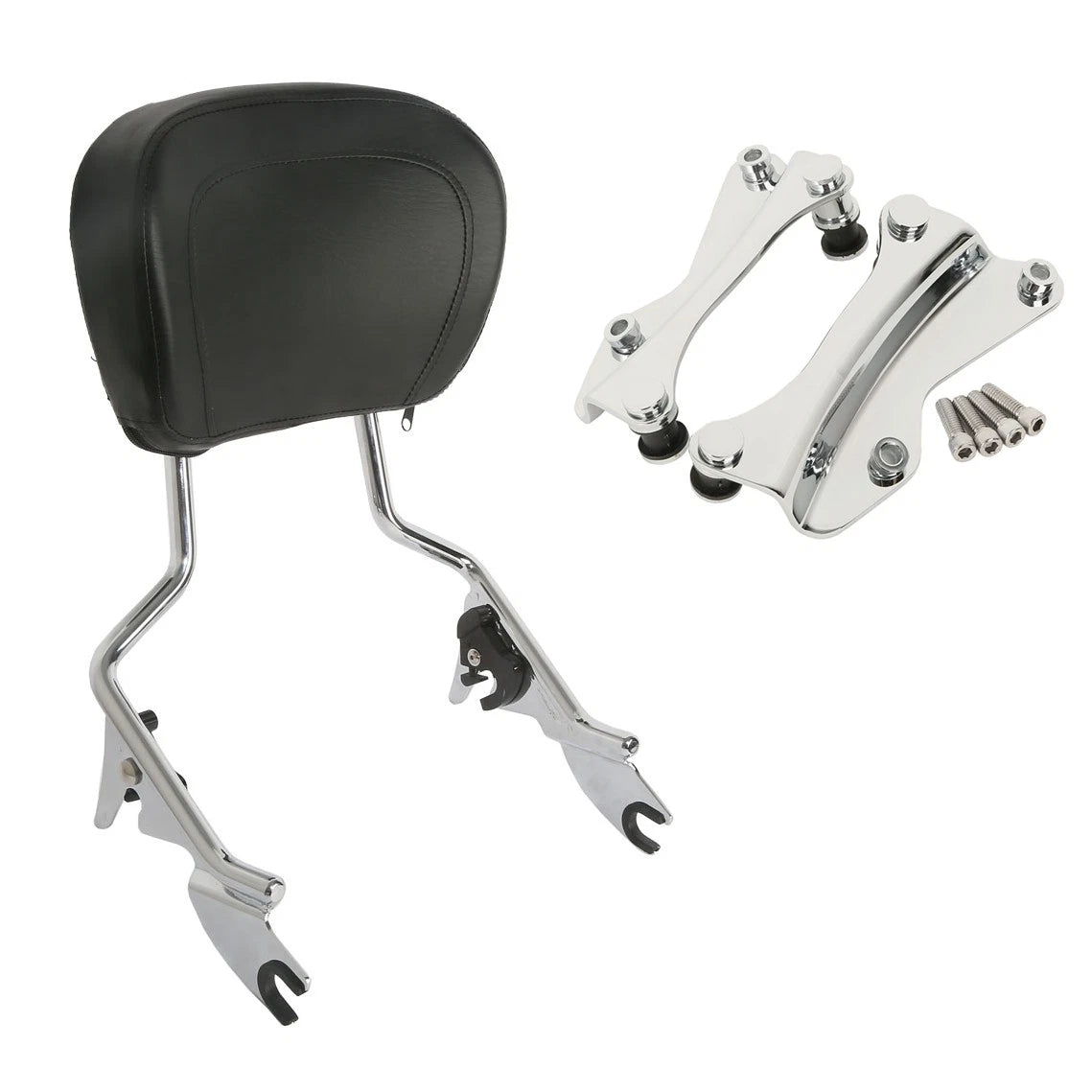 4 Point Docking Kit Backrest Sissy Bar Pad for Harley Street Road Glide (2014–2023)