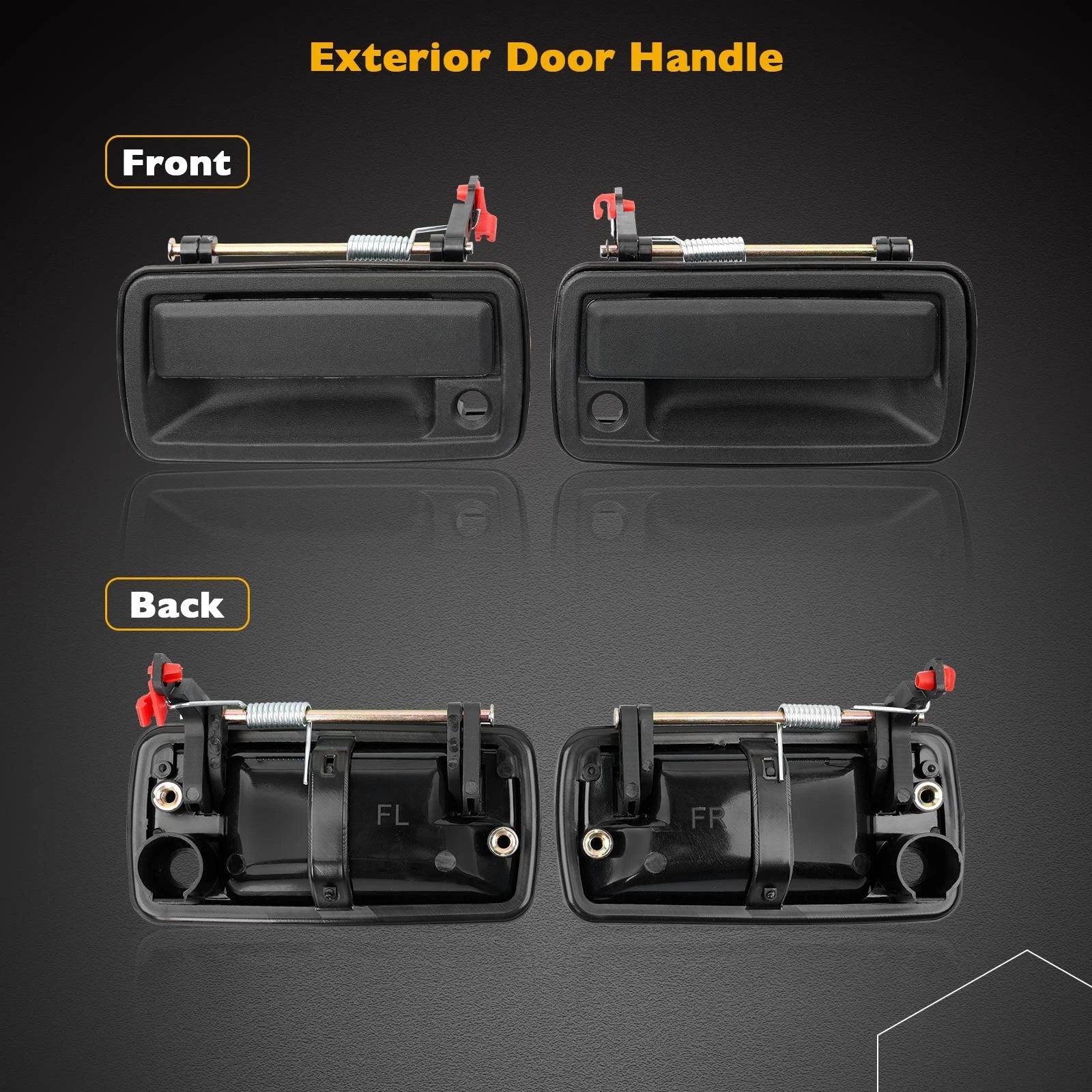 2X Exterior Door Handle for GMC S10 1994–2005, Isuzu, Chevy, Oldsmobile
