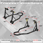 Double Fork Head Motorcycle Stand Lift for Universal Models (6.5-11")