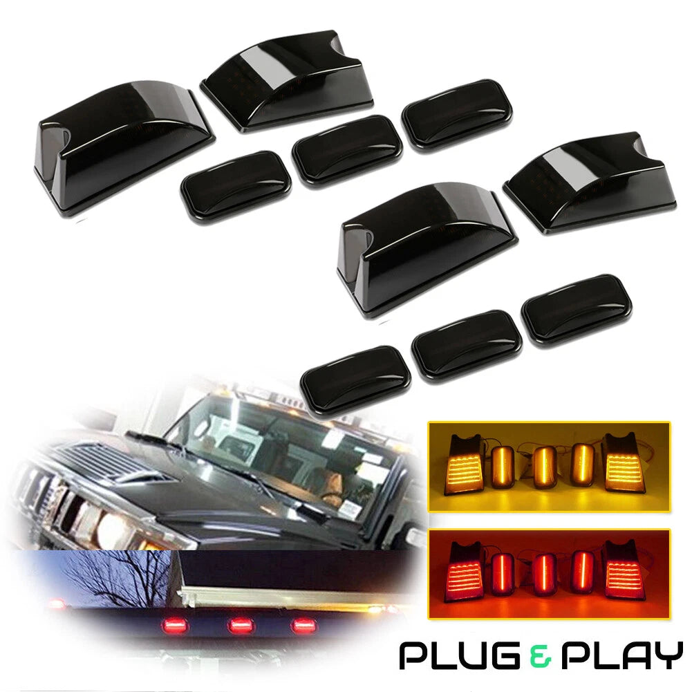 10PCS Set LED Cab Roof Marker Lights for Hummer H2 (2003–2009)