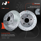 Rear Drilled Brake Rotors & Ceramic Pads for Toyota Camry (2007–2011)