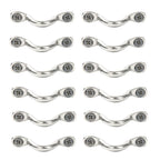 12 Pcs Stainless Steel Pad Eye Straps for Kayak Deck Loops