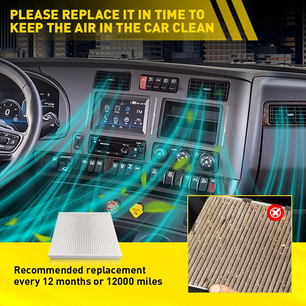 Set of 4 Cabin Air Filters for Kenworth T680 T700 T880 (2013–2023)