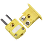 Set of 1 K Type Thermocouple Miniature Socket & Panel Mount Plug-Connector