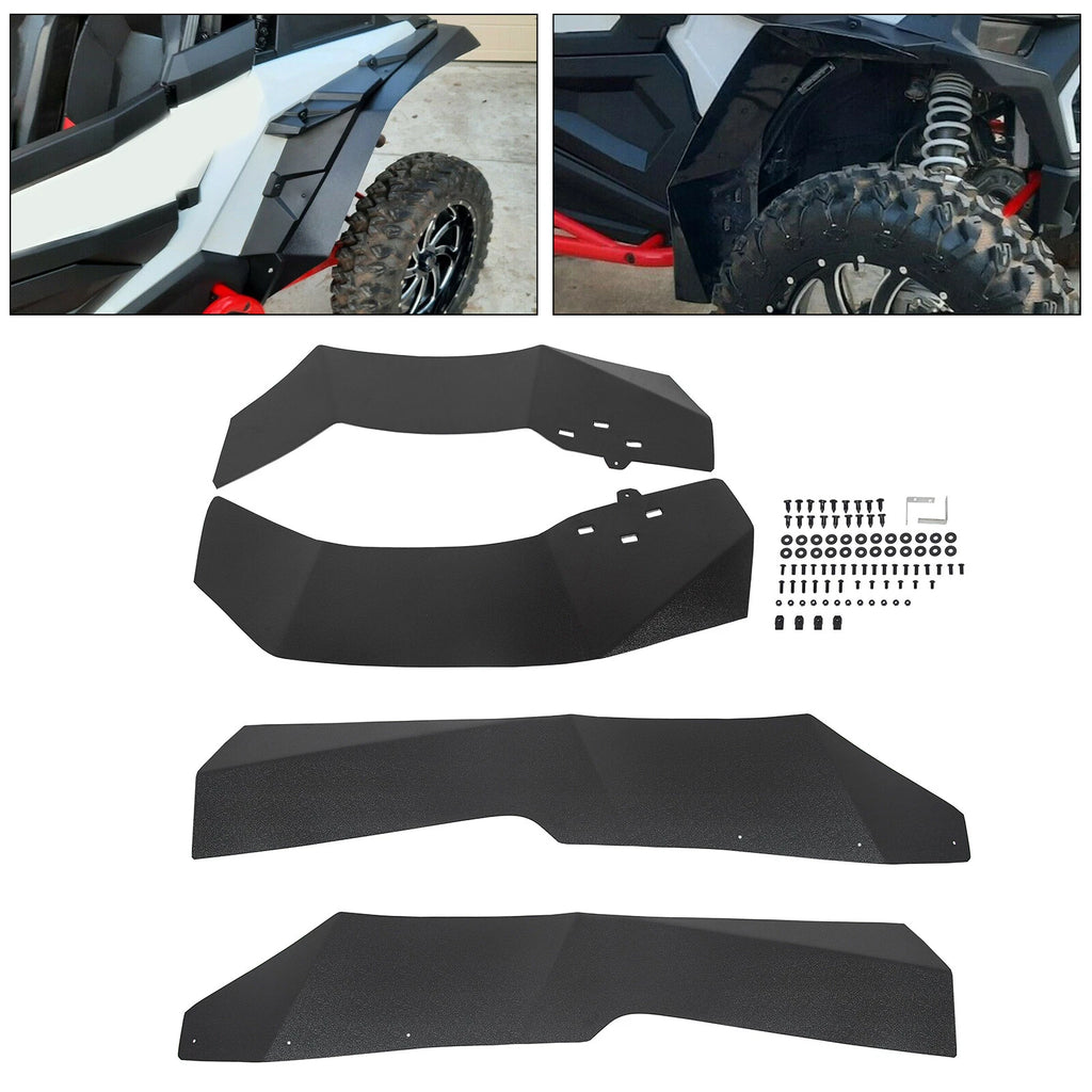 Set of 4 Extended Fender Flares Mud Flaps for Polaris RZR XP 1000 (2014–2022)