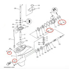 Propeller Shaft Seal Kit for Yamaha 2/4Str (93101-17054, 91490-30030)