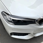 Carbon Look Headlight Eyelid Eyebrow Trims for BMW 5 Series G30 G31 (2017–2021)