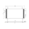 Replacement A/C Condenser Repair Part For 2014-2016 Mitsubishi Outlander