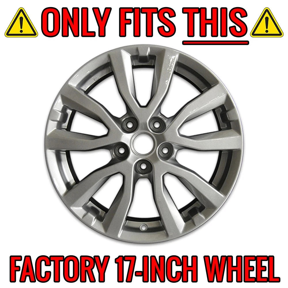 17-Inch Gloss Black Wheel Skins Replacement for Nissan Rogue (2017–2020)