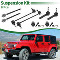 Set of 8 Front Suspension Kit Tie Rod Ends Sway Bar Links for Dodge