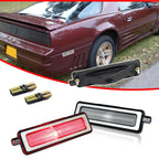 2X Clear Red Rear Bumper Side Marker Lights for Pontiac Trans Am Firebird (1982–1992)