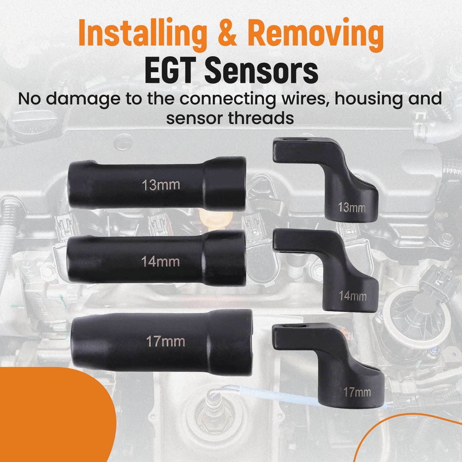 Set of 6 EGT Sensor Sockets for Automotive Applications