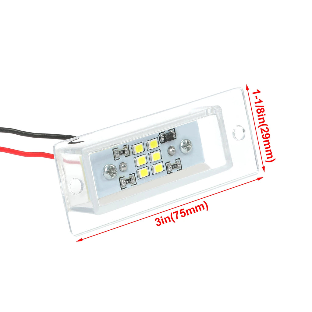 Universal Rear Roll Pan License Plate Light for Dodge Ford Chevy GMC
