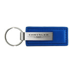 Blue Leather Keychain KC1543.CHR - Officially Licensed for Chrysler