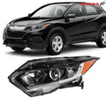 Set of 2 Left Side LED Headlights for Honda HR-V (2019–2021) Black Clear