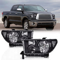 Clear Black Headlights for Toyota Tundra, Sequoia (2007–2017)