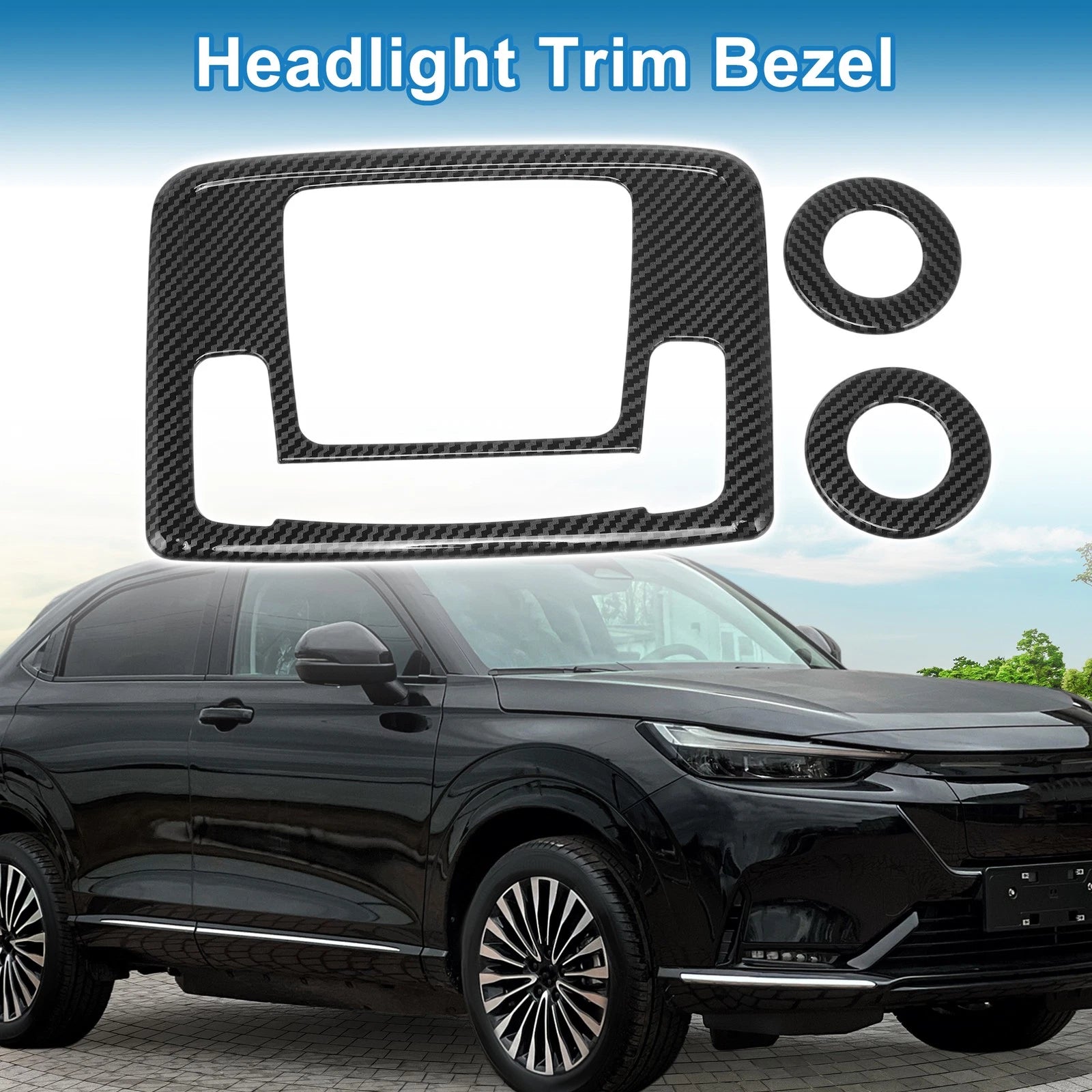 Set of 2 Headlight Trim Bezels for Honda HR-V (2021–2022) ABS