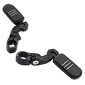 1-1/4" Matte Black Short Angled Highway Bar Footpeg Clamps for Car Model