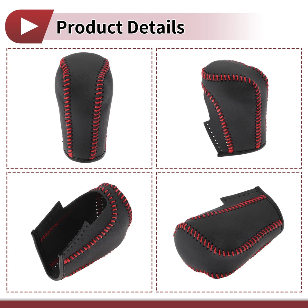 1Pc Gear Shift Knob Cover for Honda Inspire (2023) Red Faux Leather