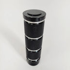 Left Black Stroker Knurled Billet Grip for Harley Softail Dyna Sportster