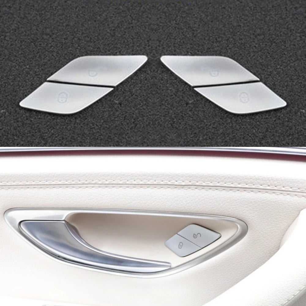 Set of 4 Button Covers for W213 W205 X253 Door Lock (2016–2023)