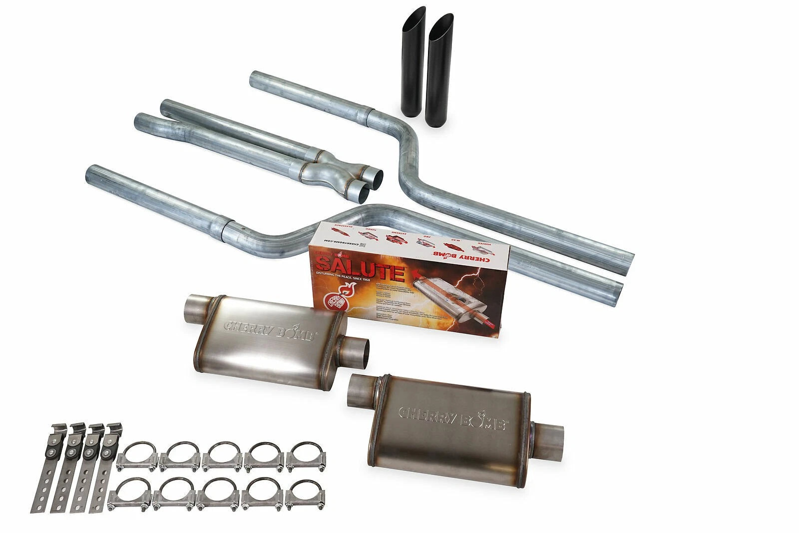 Dual Exhaust Kit for Dodge Challenger 5.7L V8 (2009–2018) Cherry Bomb BW Tip R