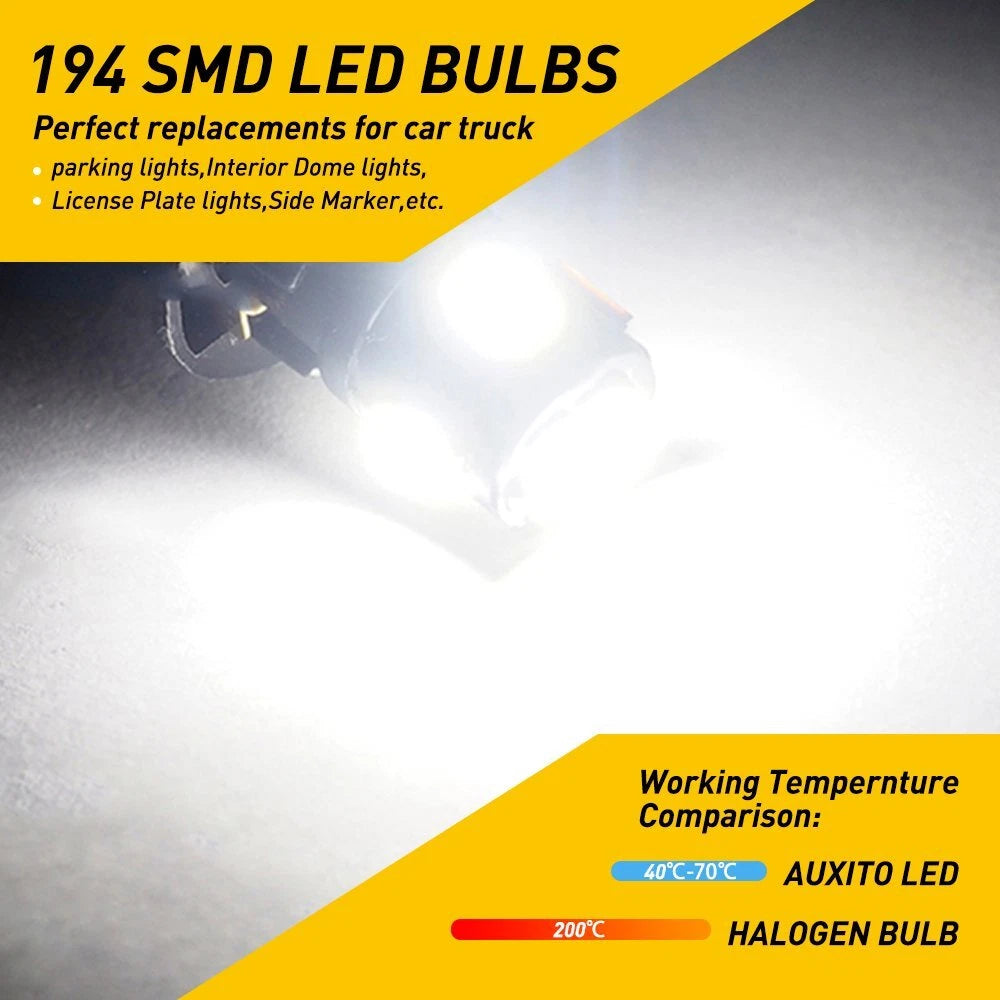10X LED License Plate Bulbs for Universal Vehicles