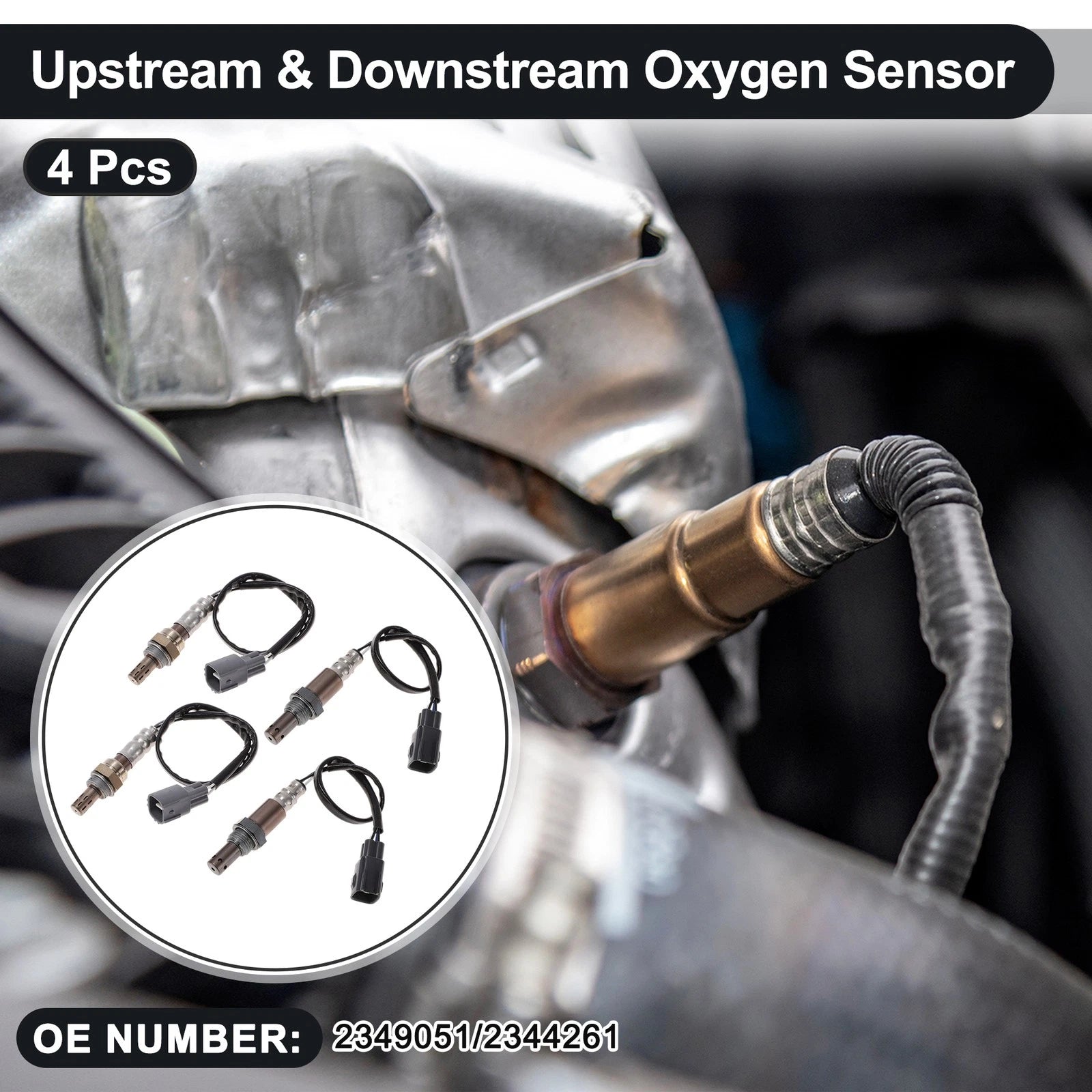 Set of 4 Upstream & Downstream Oxygen Sensors for Toyota 4Runner (2005–2009) 2349051