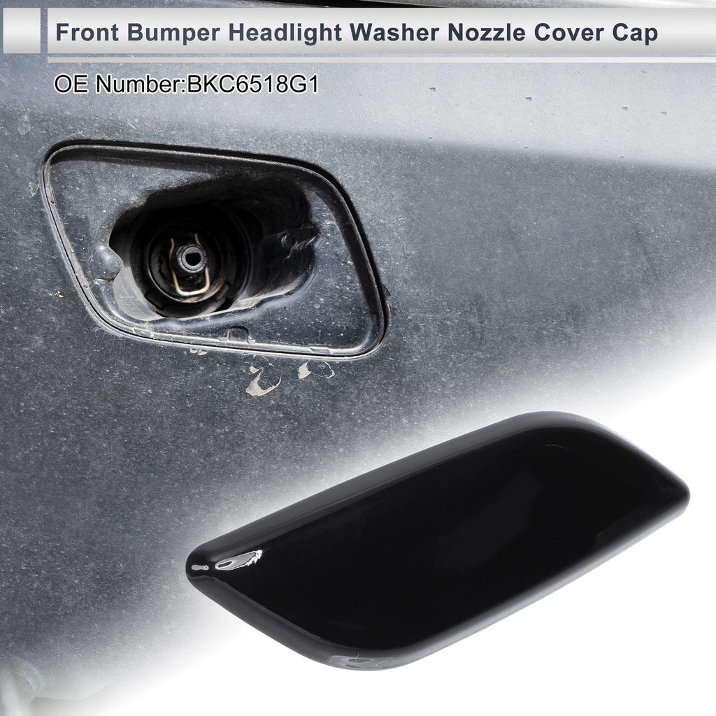Bumper Headlight Washer Nozzle Cover Cap for Mazda 3 (2004–2013) Black