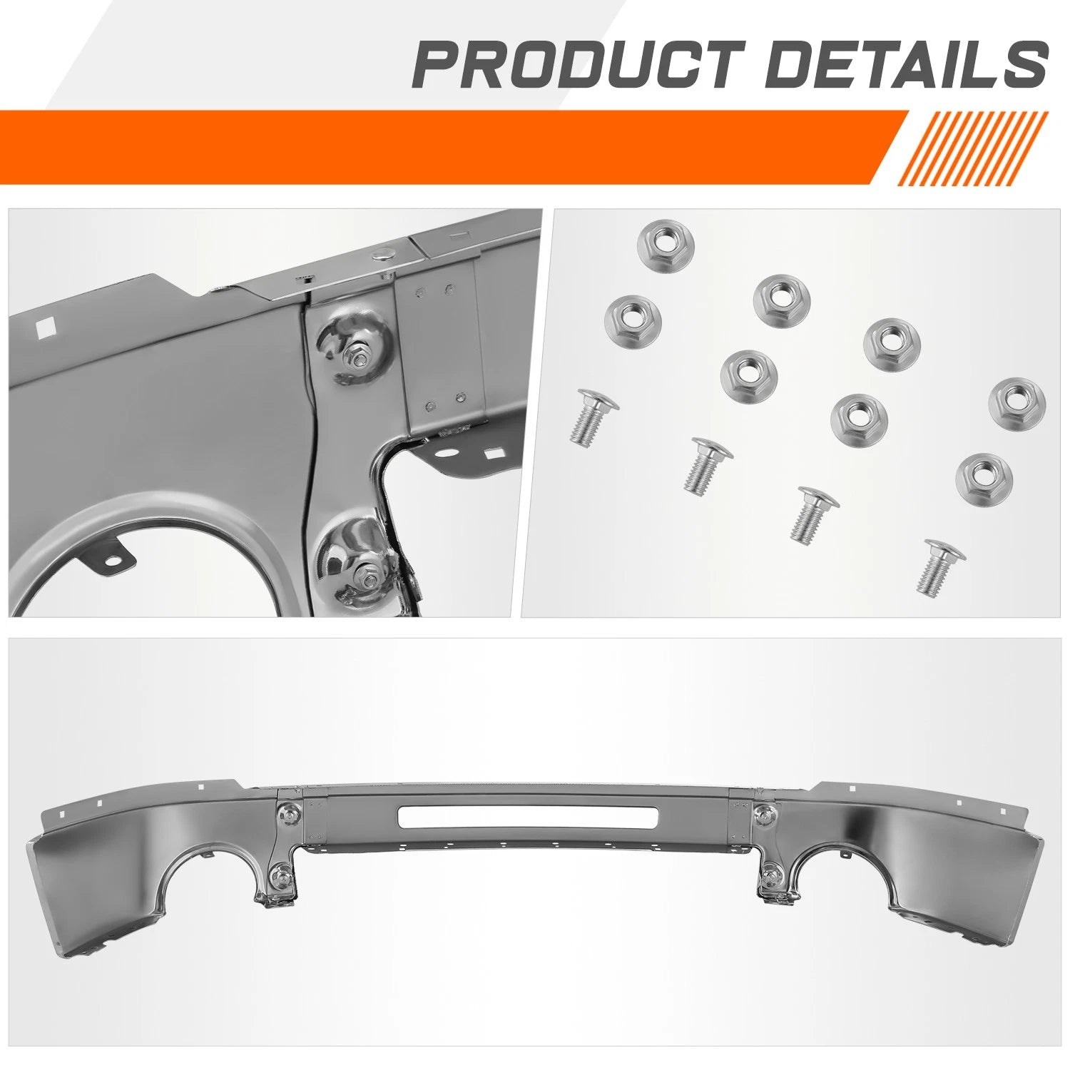 Front Bumper Face Bar Chrome for GMC Sierra 1500 2500 3500 (2007–2013)