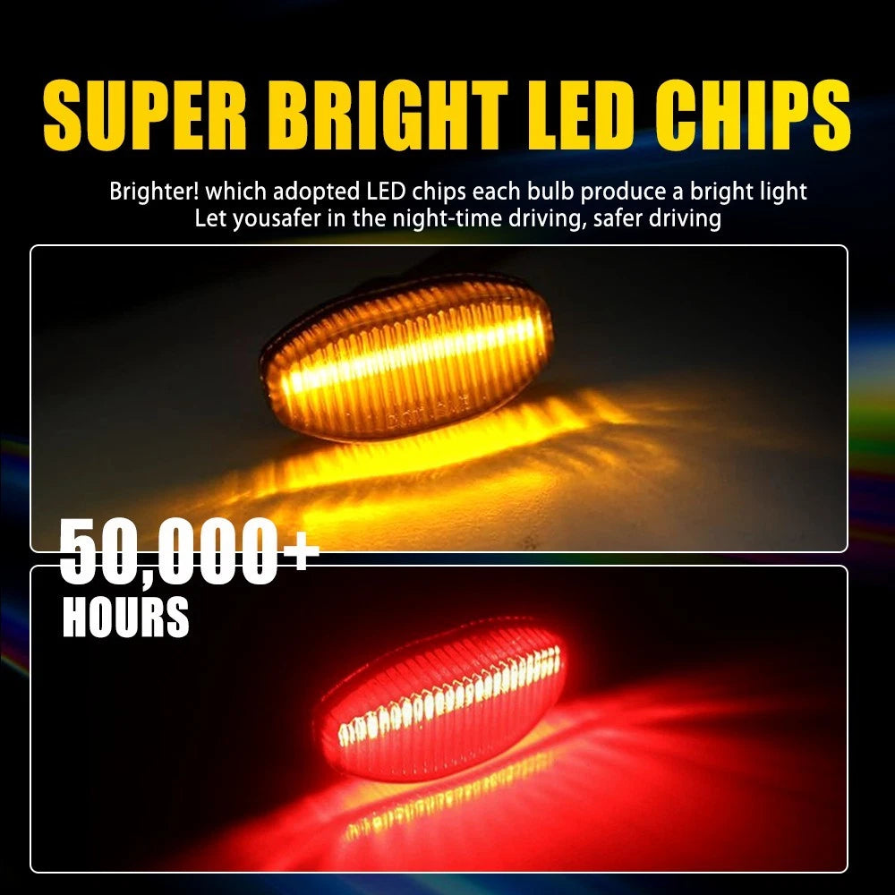 Set of 2 Smoke LED Side Marker Lights for Ford F150 Raptor (2010–2014)