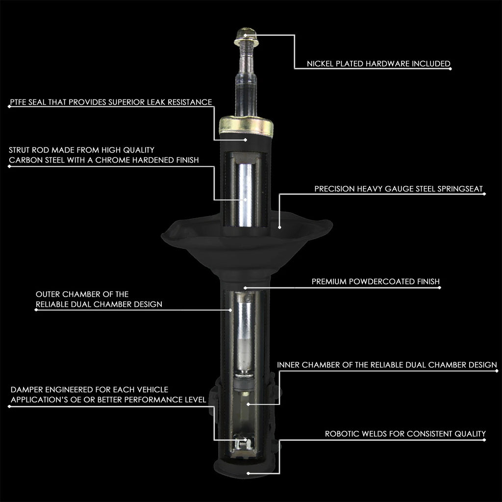 Front Struts with Coil Spring for Toyota RAV4 2006–2012 2.4L 2.5L