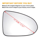 Right Side White Mirror Glass for Hyundai Sonata (2020–2022)