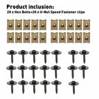 40PCS Metal U Nut Clips for Various Cars (Universal Fit)