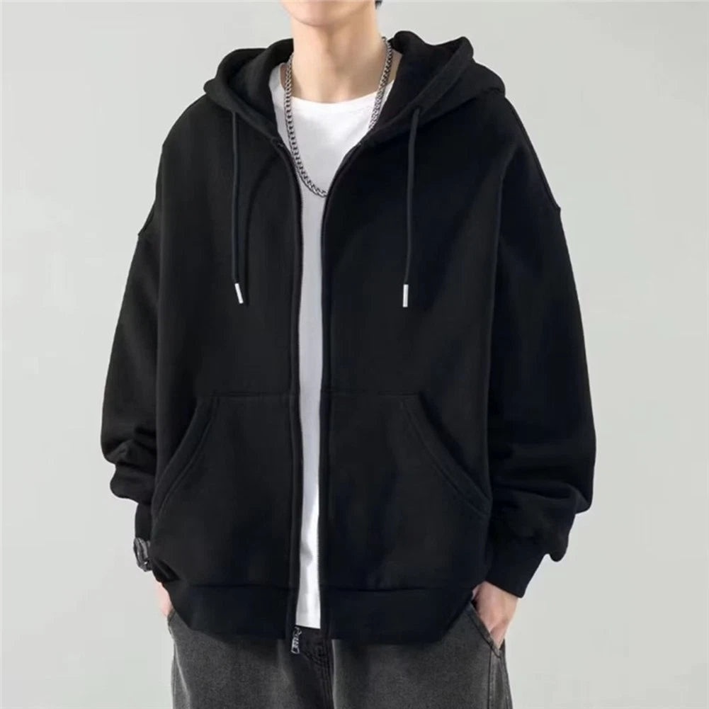 Set of 4 Hoodies for Men - Polyester Spandex Blend, Oversized Harajuku Style