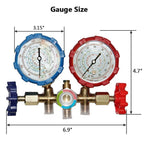 Manifold Gauge Set for R410A R22 AC with 5FT Hose