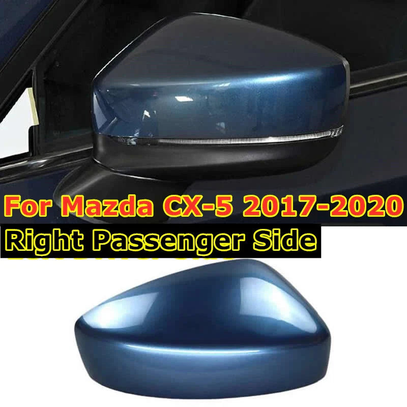 Right Passenger Side Rearview Mirror Cap Cover Blue for Mazda CX-5 (2017–2020)