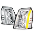 Quad Projector Switchback LED DRL Headlights for Cadillac Escalade ESV EXT (2007–2014)