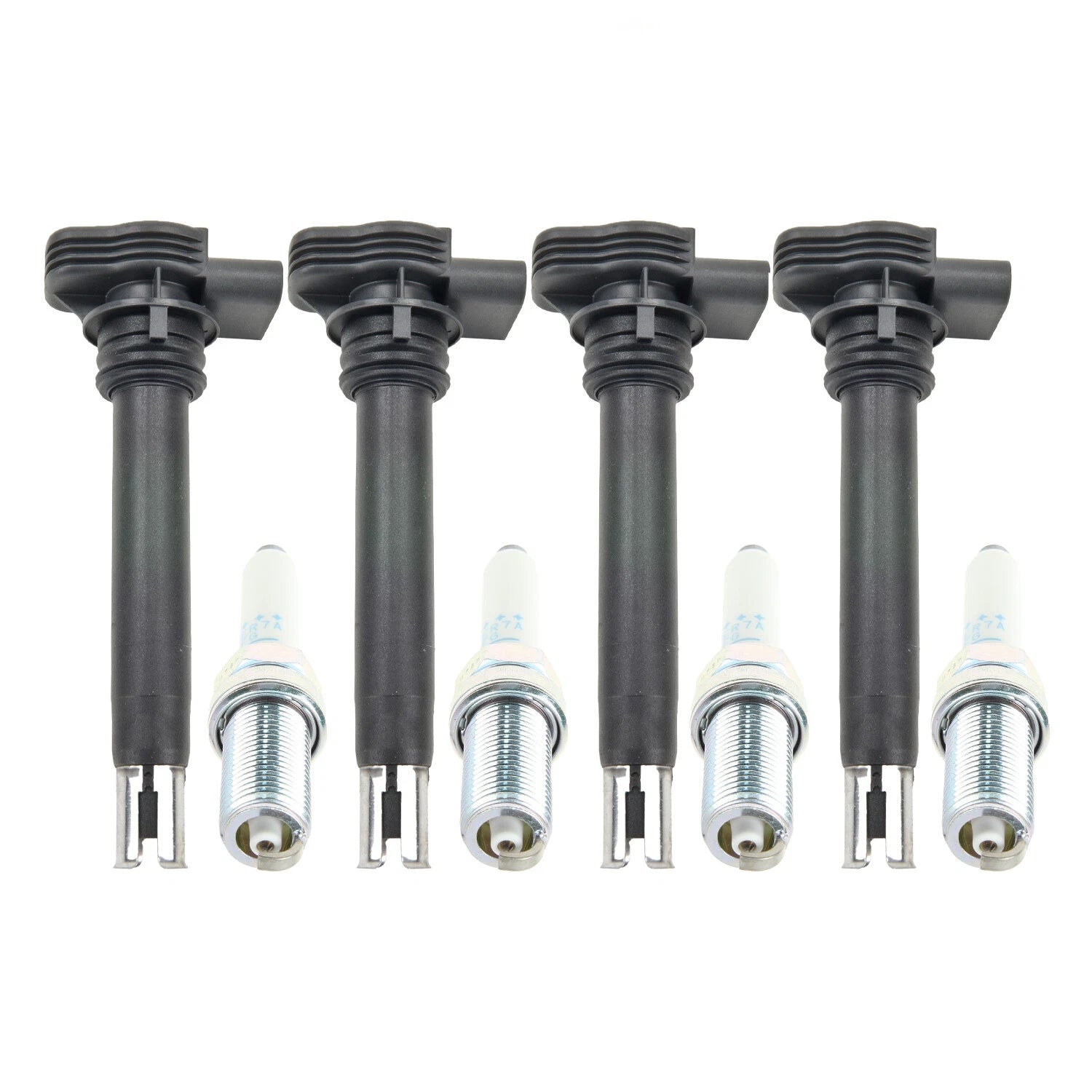 Set of 4 Ignition Coils & NGK Laser Platinum Spark Plugs for Audi Q3 GTI (2016)