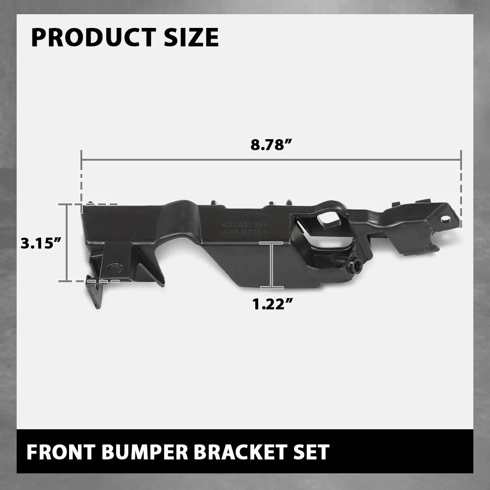 Set of 2 Front Bumper Bracket Retainers for Audi A6 S6 (2012–2018)