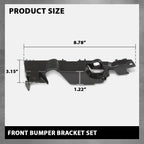 Set of 2 Front Bumper Bracket Retainers for Audi A6 S6 (2012–2018)