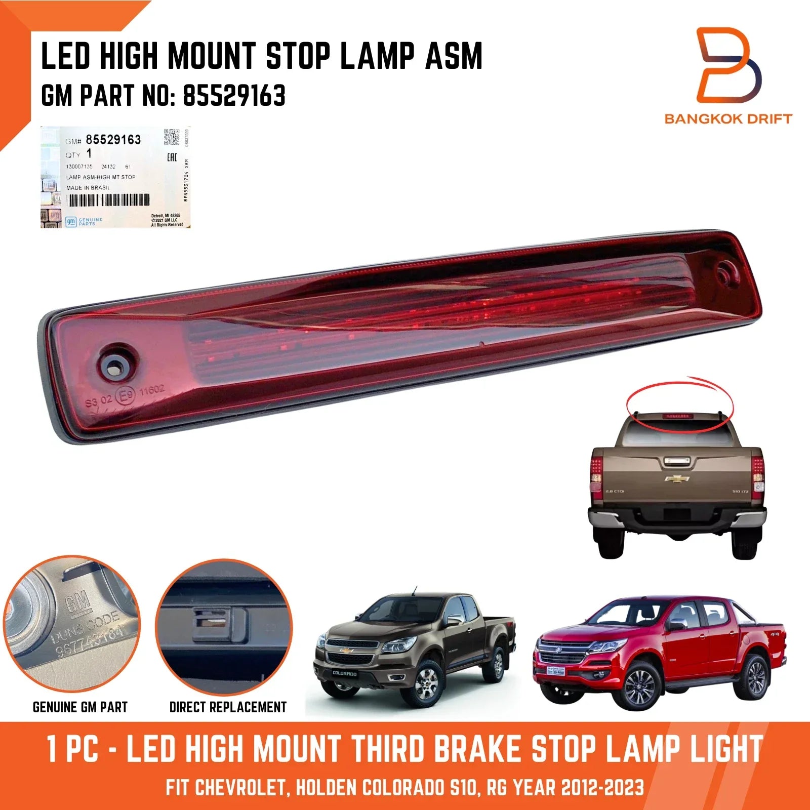 LED 3rd Brake Light High Mount Lamp for Holden Colorado (2012-2023)