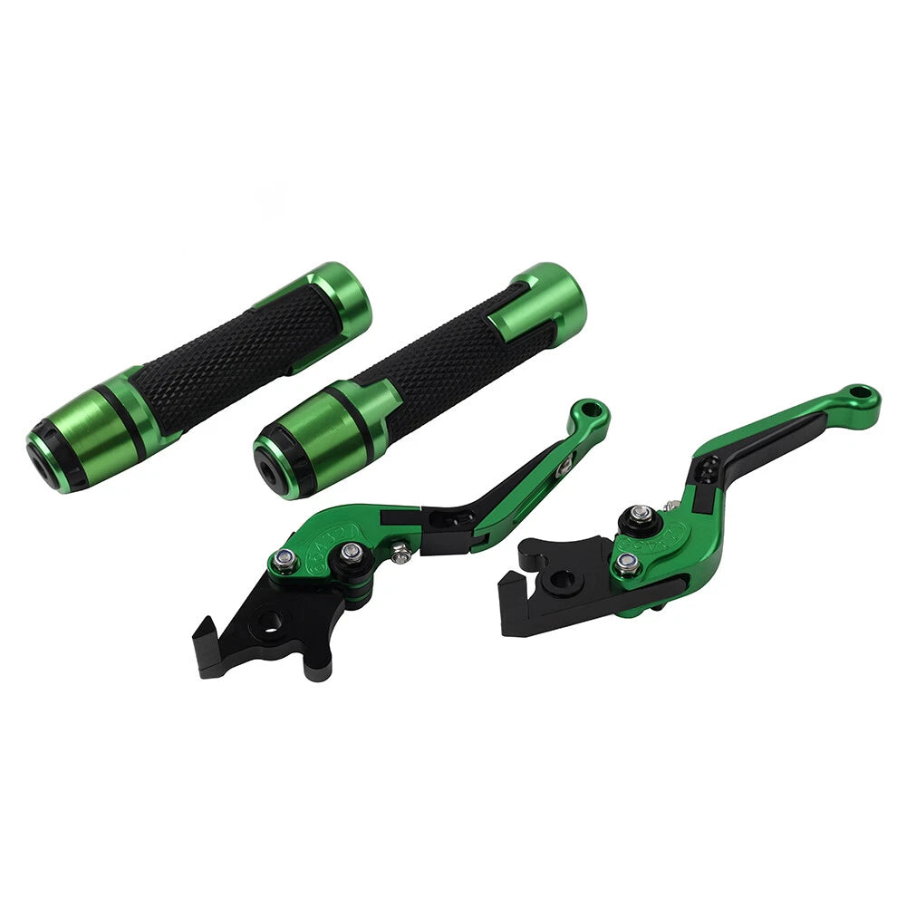 Set of 2 Green Extendable Brake Clutch Levers for BMW S1000R S1000RR (2014–2023)