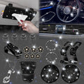 Engine Button Ring Tissue Holder for Black Bling Rhinestone Decor Kit (—)