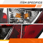 Right Side Chrome Red Outer Brake Tail Light for Chevy Traverse (2013–2017)