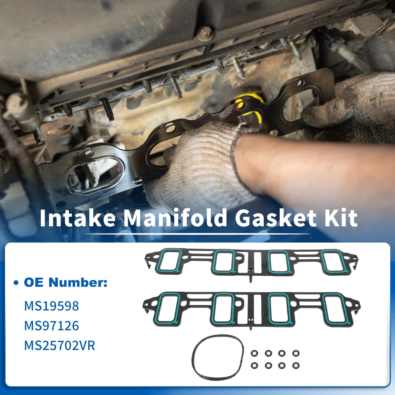 Intake Manifold Gasket Set for Chevrolet Express 2500 (2008–2016) No.MS19598